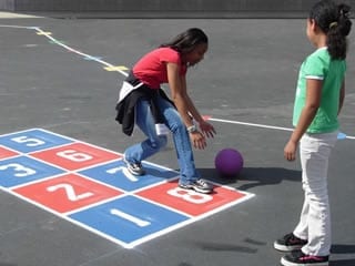 hopscotch on playground