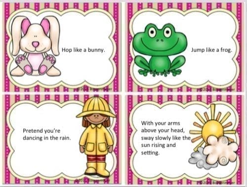 spring brain break cards