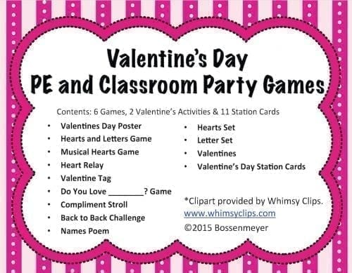 Valentines PE And Party Games