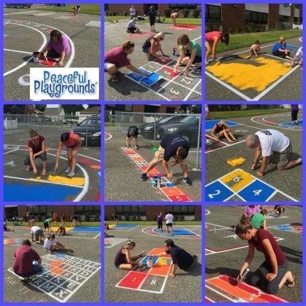 painted playground markings