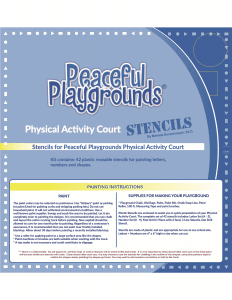 physical activity court stencils